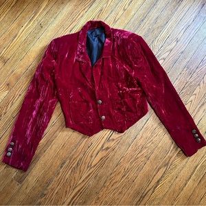 Betsey Johnson punk label velvet blazer